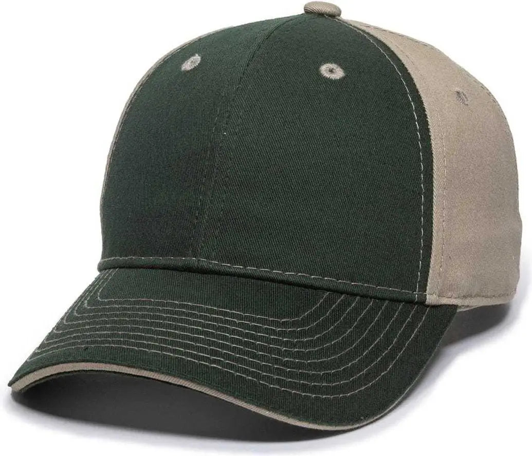 OC Sports GWT-101 Adjustable Cap - Dark Green Khaki - Forest Khaki / 6 7/8’’ - 7 1/2’’
