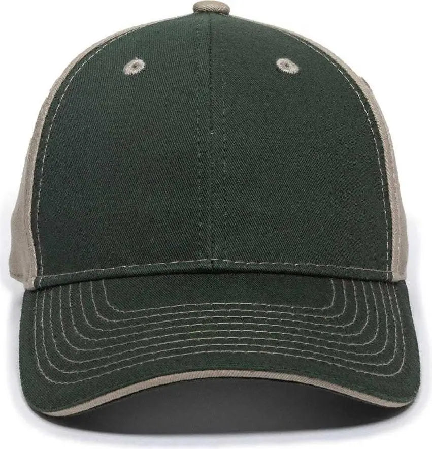 OC Sports GWT-101 Adjustable Cap - Dark Green Khaki - Forest Khaki / 6 7/8’’ - 7 1/2’’