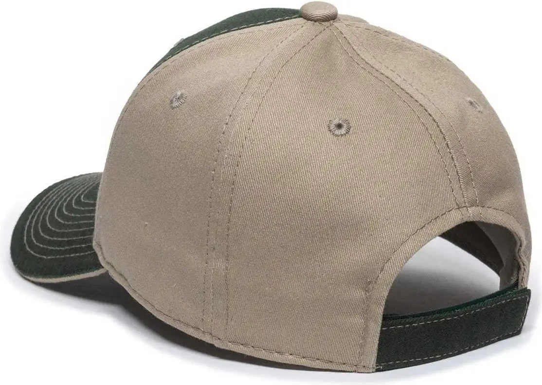 OC Sports GWT-101 Adjustable Cap - Dark Green Khaki - Forest Khaki / 6 7/8’’ - 7 1/2’’