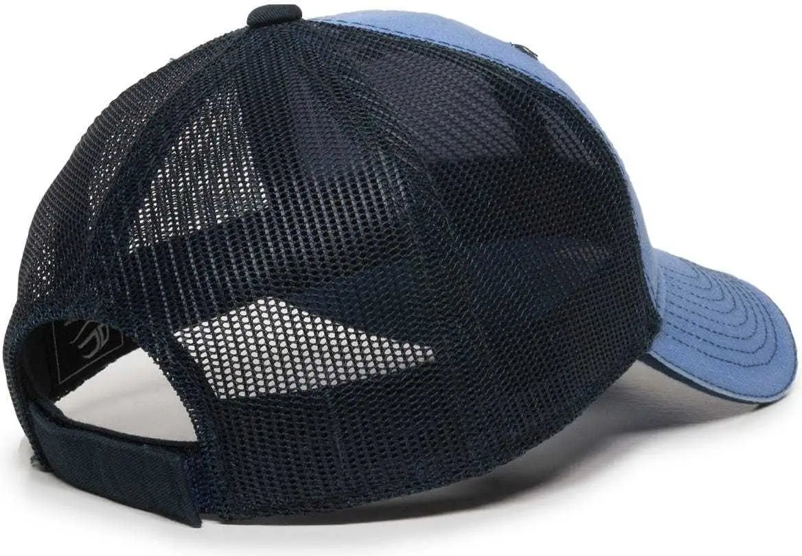 OC Sports GWT-101M Adjustable Mesh Back Cap - Bay Blue Navy - Blue Navy / 6 7/8’’ - 7 1/2’’