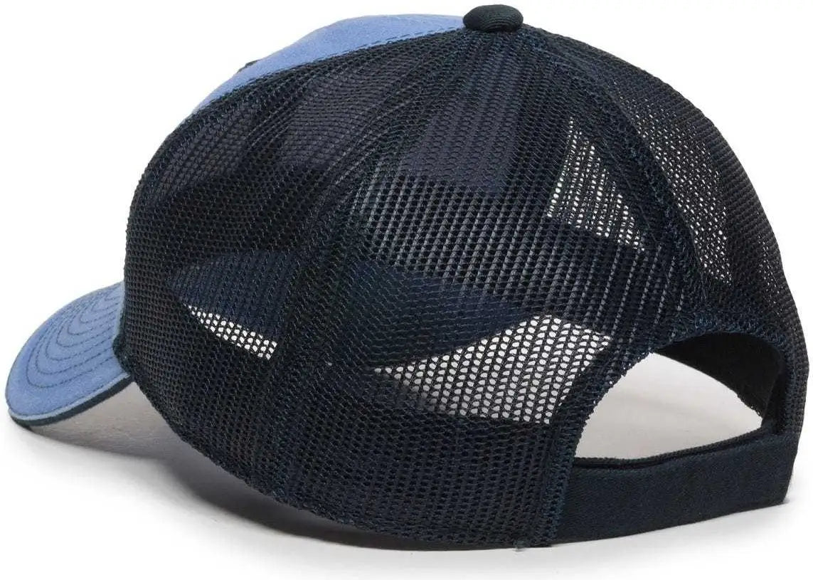 OC Sports GWT-101M Adjustable Mesh Back Cap - Bay Blue Navy - Blue Navy / 6 7/8’’ - 7 1/2’’