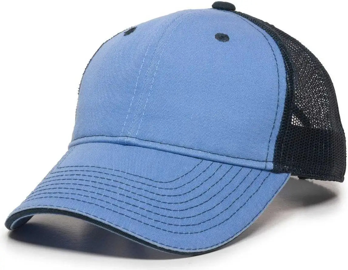 OC Sports GWT-101M Adjustable Mesh Back Cap - Bay Blue Navy - Blue Navy / 6 7/8’’ - 7 1/2’’