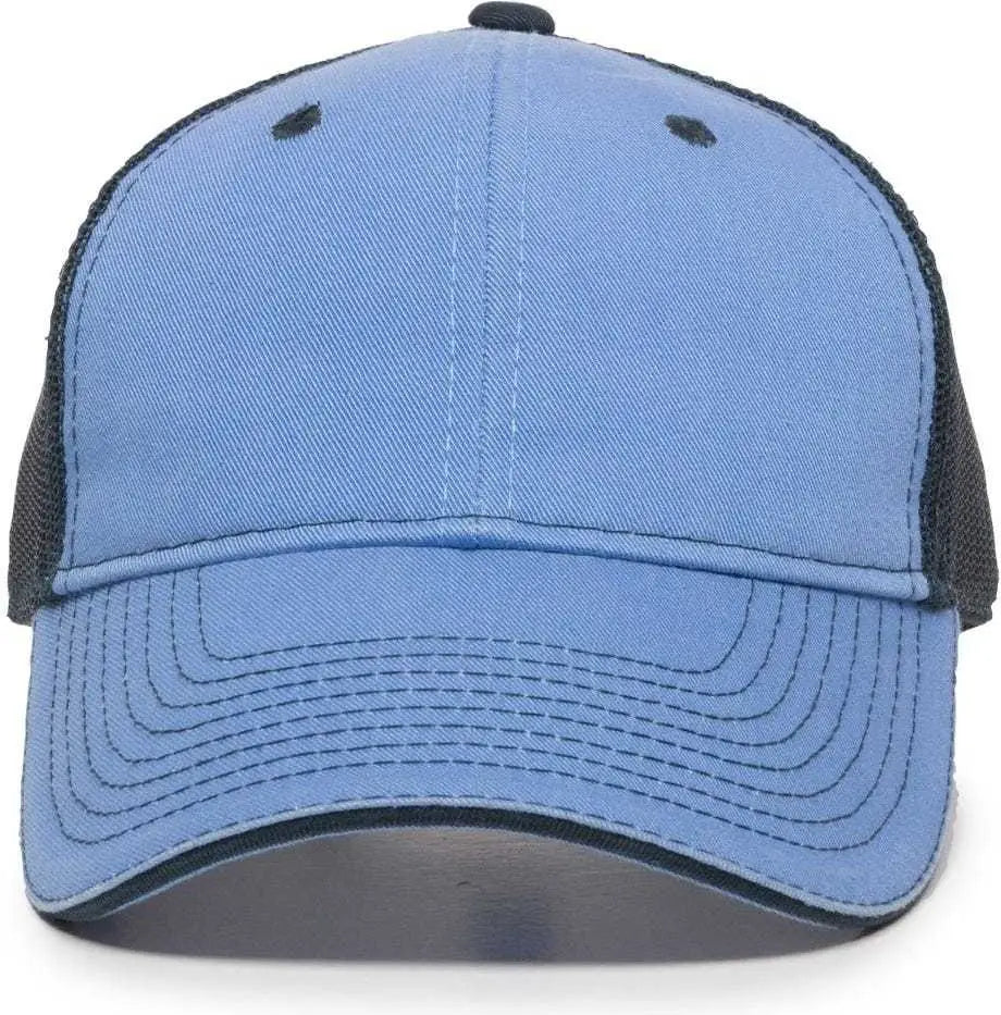 OC Sports GWT-101M Adjustable Mesh Back Cap - Bay Blue Navy - Blue Navy / 6 7/8’’ - 7 1/2’’
