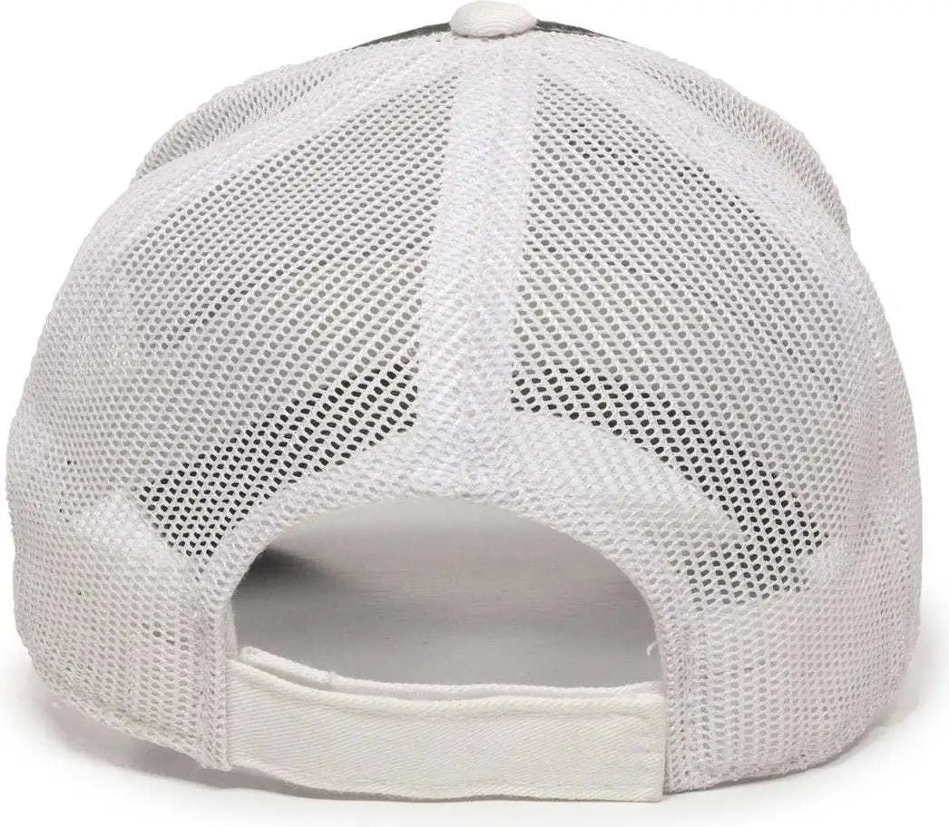 OC Sports GWT-101M Adjustable Mesh Back Cap - Black White - Black White / 6 7/8’’ - 7 1/2’’