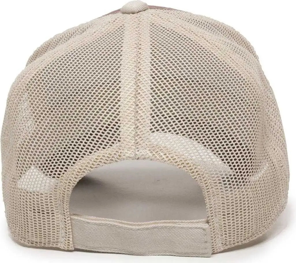OC Sports GWT-101M Adjustable Mesh Back Cap - Brown Putty - Brown Sand / 6 7/8’’ - 7 1/2’’