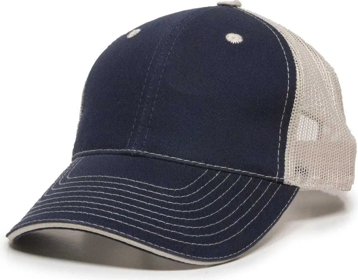 OC Sports GWT-101M Adjustable Mesh Back Cap - True Navy Putty - Navy Sand / 6 7/8’’ - 7 1/2’’