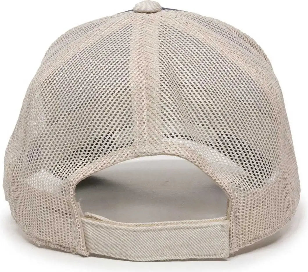 OC Sports GWT-101M Adjustable Mesh Back Cap - True Navy Putty - Navy Sand / 6 7/8’’ - 7 1/2’’