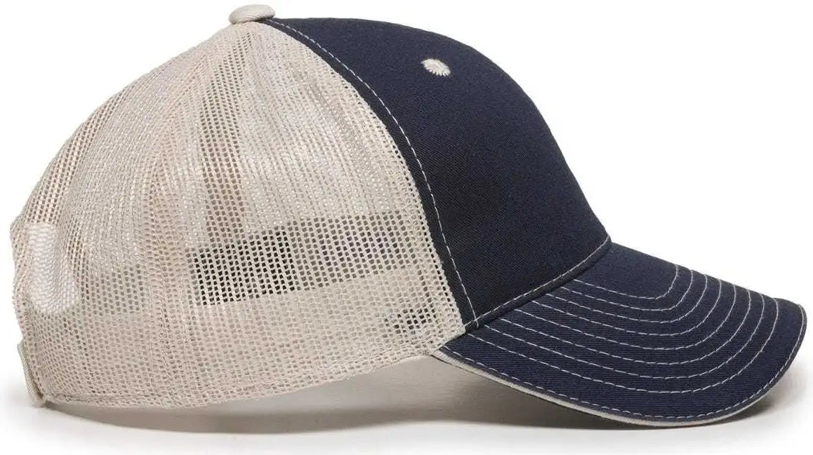 OC Sports GWT-101M Adjustable Mesh Back Cap - True Navy Putty - Navy Sand / 6 7/8’’ - 7 1/2’’