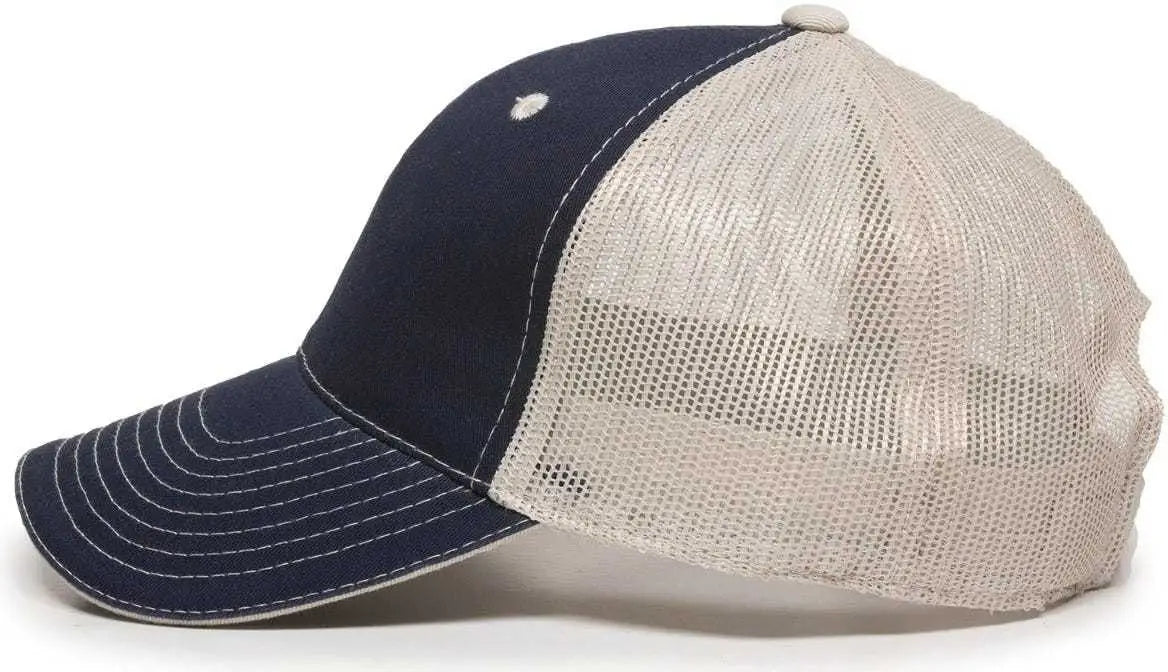 OC Sports GWT-101M Adjustable Mesh Back Cap - True Navy Putty - Navy Sand / 6 7/8’’ - 7 1/2’’
