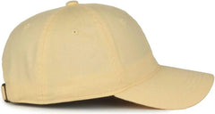 OC Sports GWT-111 Adjustable Strap Garment Wash Cotton Cap - Butter - Sand / 6 7/8’’ - 7 1/2’’