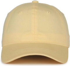 OC Sports GWT-111 Adjustable Strap Garment Wash Cotton Cap - Butter - Sand / 6 7/8’’ - 7 1/2’’