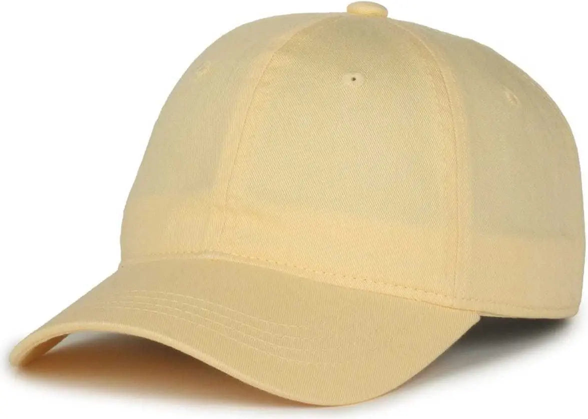 OC Sports GWT-111 Adjustable Strap Garment Wash Cotton Cap - Butter - Sand / 6 7/8’’ - 7 1/2’’