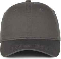 OC Sports GWT-111 Adjustable Strap Garment Wash Cotton Cap - Charcoal