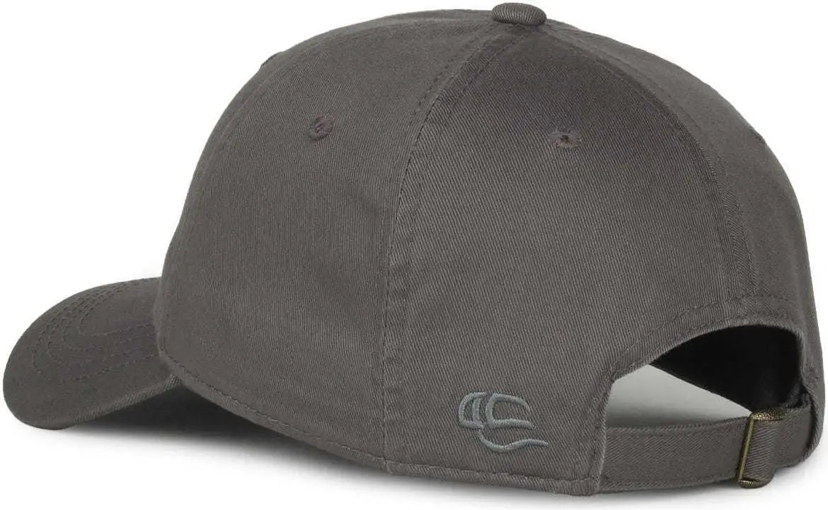 OC Sports GWT-111 Adjustable Strap Garment Wash Cotton Cap - Charcoal