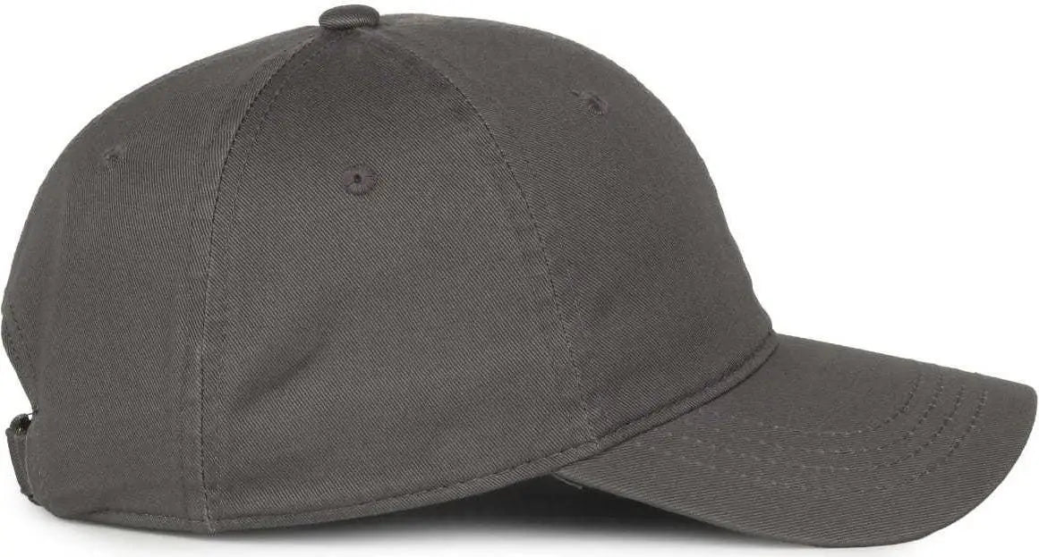 OC Sports GWT-111 Adjustable Strap Garment Wash Cotton Cap - Charcoal