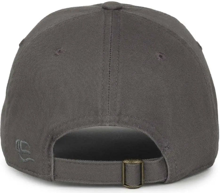 OC Sports GWT-111 Adjustable Strap Garment Wash Cotton Cap - Charcoal
