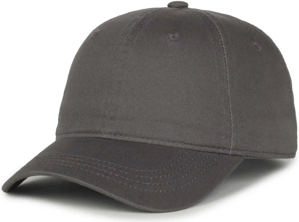 OC Sports GWT-111 Adjustable Strap Garment Wash Cotton Cap - Charcoal