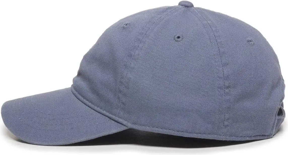 OC Sports GWT-111 Adjustable Strap Garment Wash Cotton Cap - Col Blue - Columbia Blue / 6 7/8’’ - 7 1/2’’