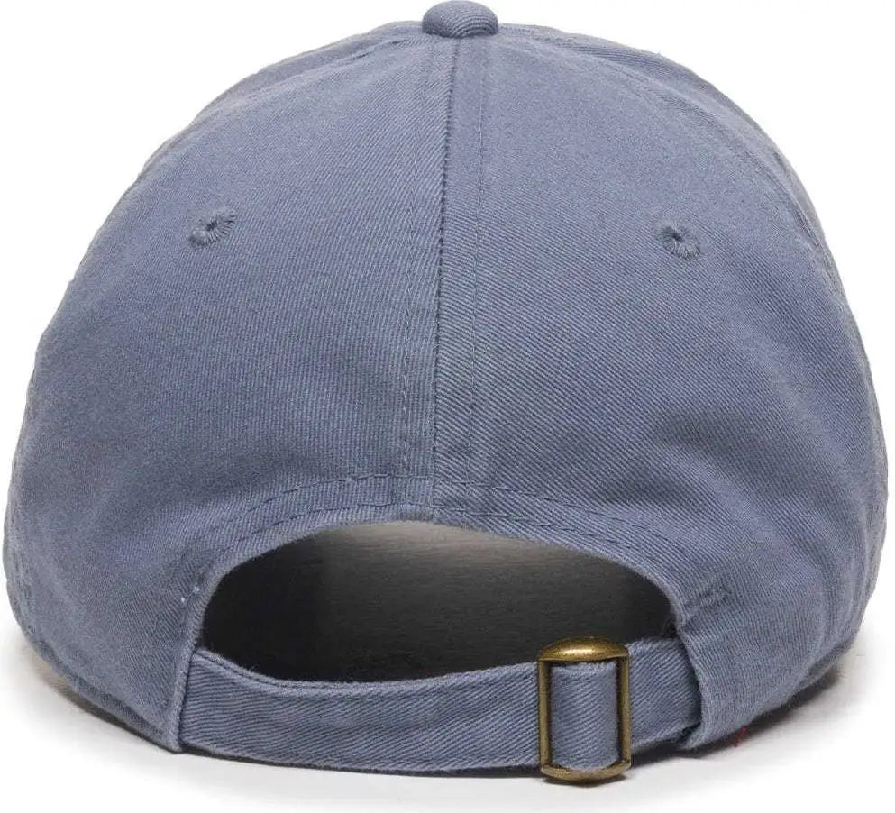 OC Sports GWT-111 Adjustable Strap Garment Wash Cotton Cap - Col Blue - Columbia Blue / 6 7/8’’ - 7 1/2’’