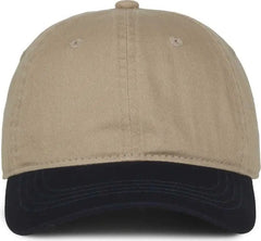 OC Sports GWT-111 Adjustable Strap Garment Wash Cotton Cap - Khaki True Navy - Khaki Navy / 6 7/8’’ - 7 1/2’’