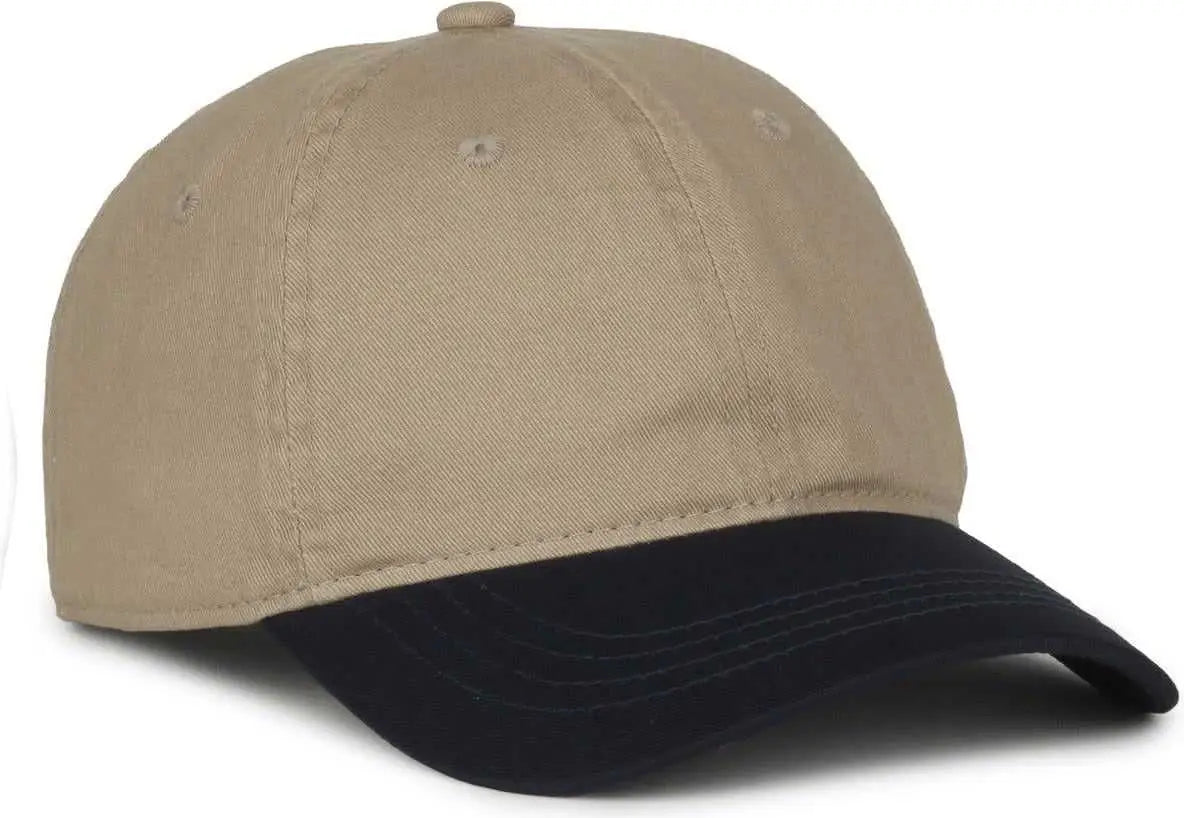 OC Sports GWT-111 Adjustable Strap Garment Wash Cotton Cap - Khaki True Navy - Khaki Navy / 6 7/8’’ - 7 1/2’’