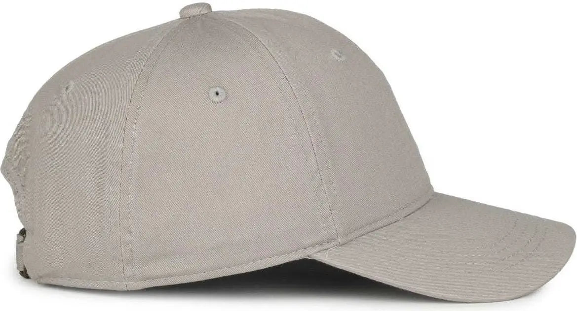 OC Sports GWT-111 Adjustable Strap Garment Wash Cotton Cap - Lt Gray - Light Gray / 6 7/8’’ - 7 1/2’’