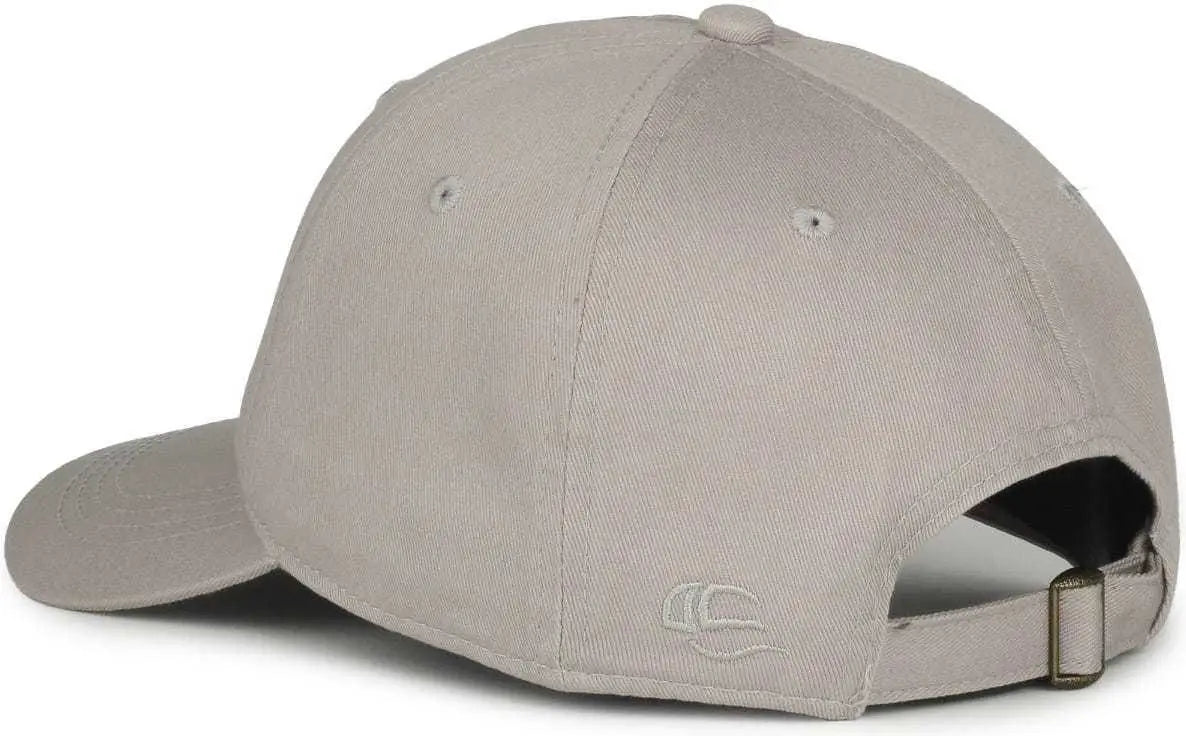 OC Sports GWT-111 Adjustable Strap Garment Wash Cotton Cap - Lt Gray - Light Gray / 6 7/8’’ - 7 1/2’’