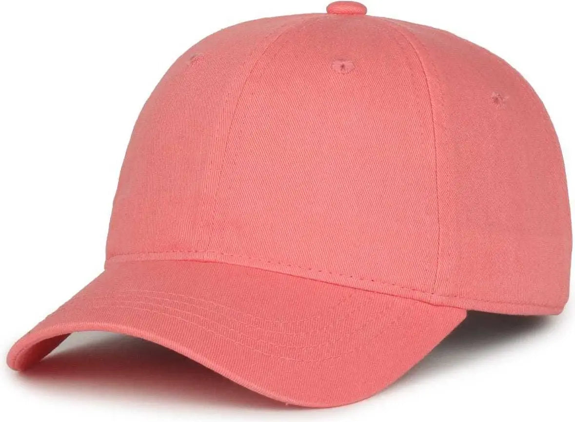 OC Sports GWT-111 Adjustable Strap Garment Wash Cotton Cap - Melon - Pink / 6 7/8’’ - 7 1/2’’