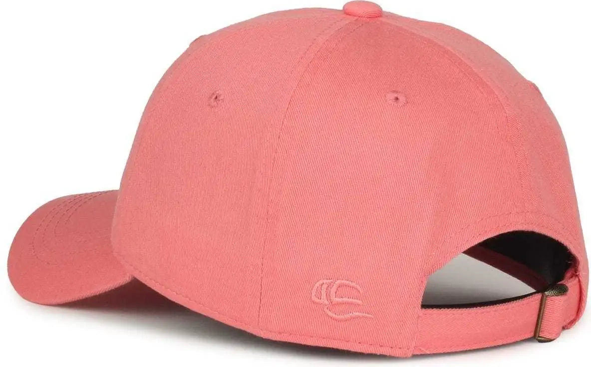 OC Sports GWT-111 Adjustable Strap Garment Wash Cotton Cap - Melon - Pink / 6 7/8’’ - 7 1/2’’
