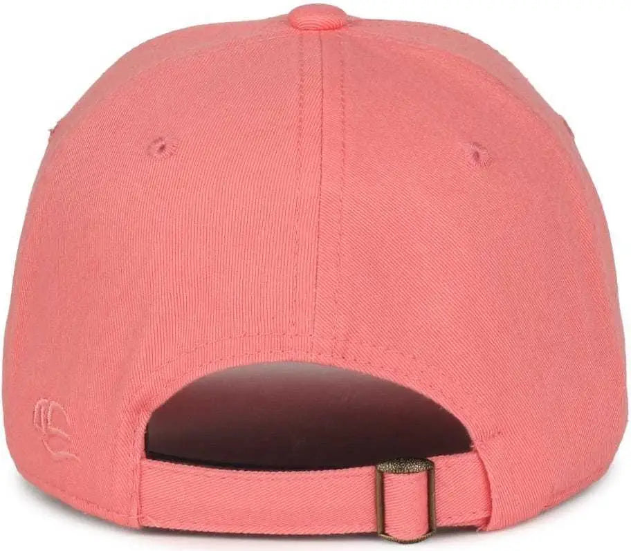 OC Sports GWT-111 Adjustable Strap Garment Wash Cotton Cap - Melon - Pink / 6 7/8’’ - 7 1/2’’