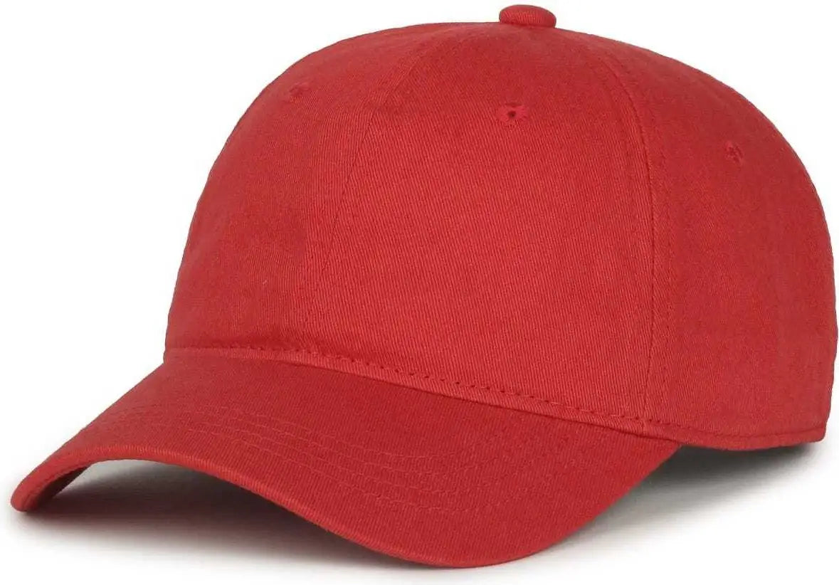 OC Sports GWT-111 Adjustable Strap Garment Wash Cotton Cap - Nantucket - Cardinal / 6 7/8’’ - 7 1/2’’