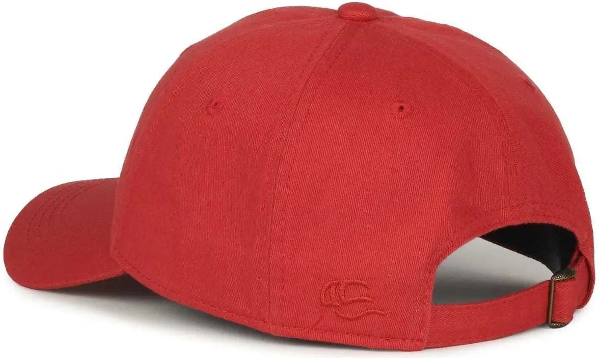 OC Sports GWT-111 Adjustable Strap Garment Wash Cotton Cap - Nantucket - Cardinal / 6 7/8’’ - 7 1/2’’
