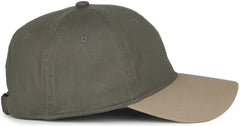 OC Sports GWT-111 Adjustable Strap Garment Wash Cotton Cap - Ol Khaki - Olive Khaki / 6 7/8’’ - 7 1/2’’