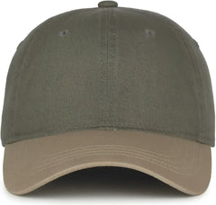 OC Sports GWT-111 Adjustable Strap Garment Wash Cotton Cap - Ol Khaki - Olive Khaki / 6 7/8’’ - 7 1/2’’
