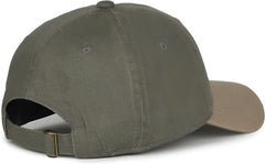 OC Sports GWT-111 Adjustable Strap Garment Wash Cotton Cap - Ol Khaki - Olive Khaki / 6 7/8’’ - 7 1/2’’