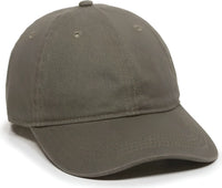 OC Sports GWT-111 Adjustable Strap Garment Wash Cotton Cap - Olive - Olive / 6 3/8’’ - 7’’
