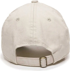 OC Sports GWT-111 Adjustable Strap Garment Wash Cotton Cap - Putty Khaki - Putty Khaki / Adult