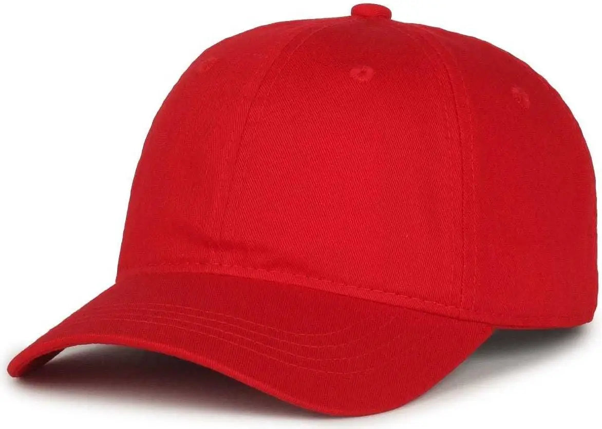 OC Sports GWT-111 Adjustable Strap Garment Wash Cotton Cap - Red