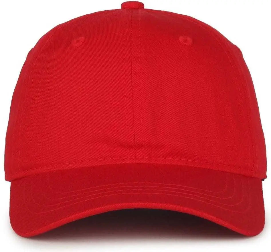 OC Sports GWT-111 Adjustable Strap Garment Wash Cotton Cap - Red