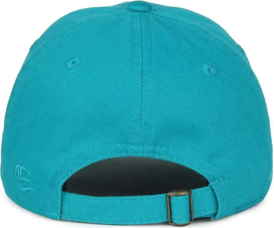 OC Sports GWT-111 Adjustable Strap Garment Wash Cotton Cap - Teal - Teal / 6 7/8’’ - 7 1/2’’