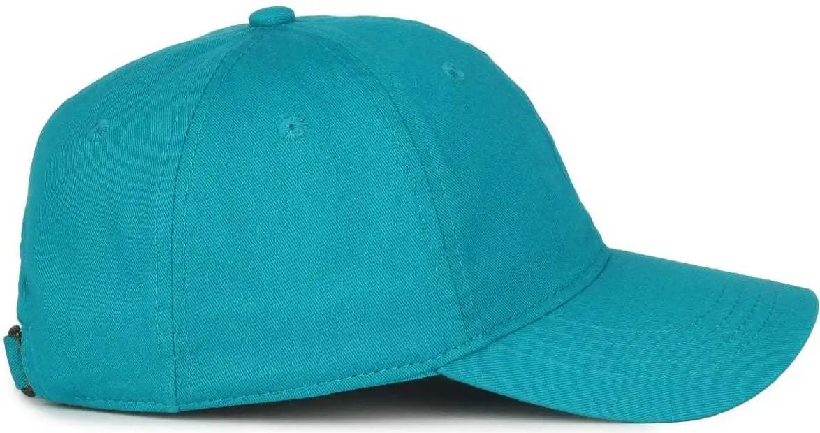 OC Sports GWT-111 Adjustable Strap Garment Wash Cotton Cap - Teal - Teal / 6 7/8’’ - 7 1/2’’