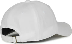 OC Sports GWT-111 Adjustable Strap Garment Wash Cotton Cap - White - White / 6 7/8’’ - 7 1/2’’