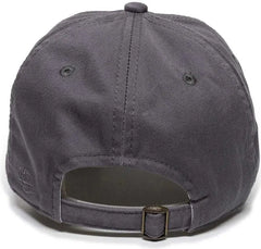 OC Sports GWT-111 Adjustable Strap Garment Wash Cotton Cap - White Charcoal Charcoal - White Dark Gray / 6 7/8’’ - 7