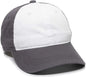OC Sports GWT-111 Adjustable Strap Garment Wash Cotton Cap - White Charcoal Charcoal - White Dark Gray / 6 7/8’’ - 7