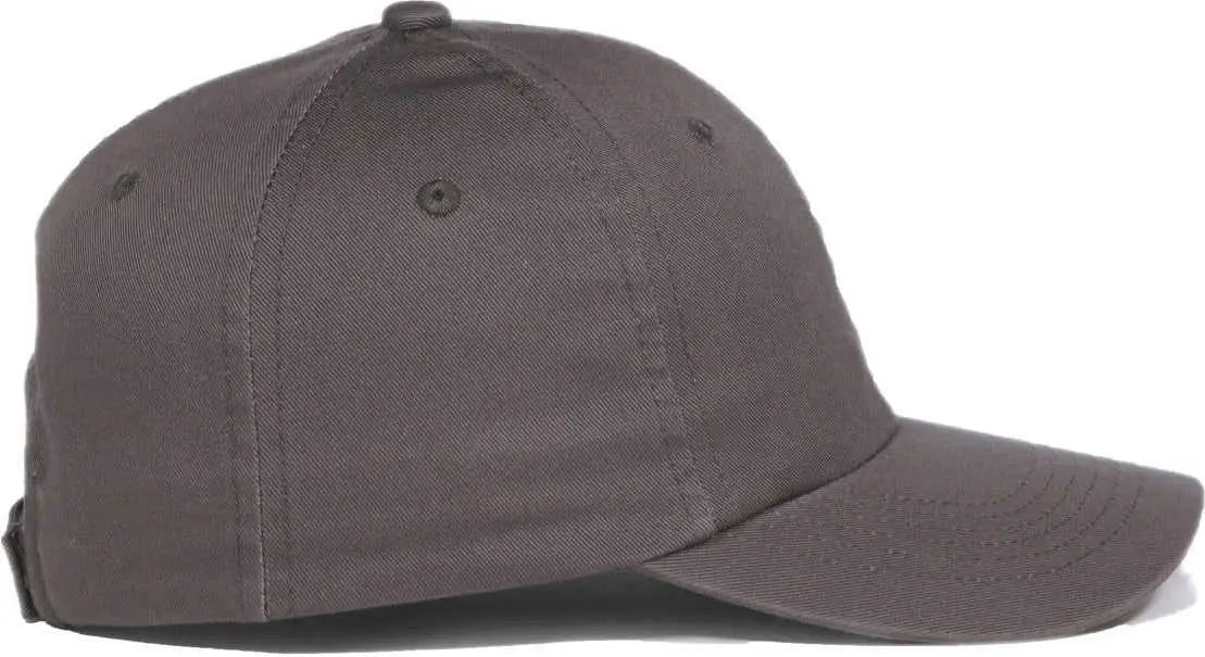 OC Sports GWT-116 Adj. Garment Wash Cotton Baseball Cap - Charcoal - Dark Gray / OSFM