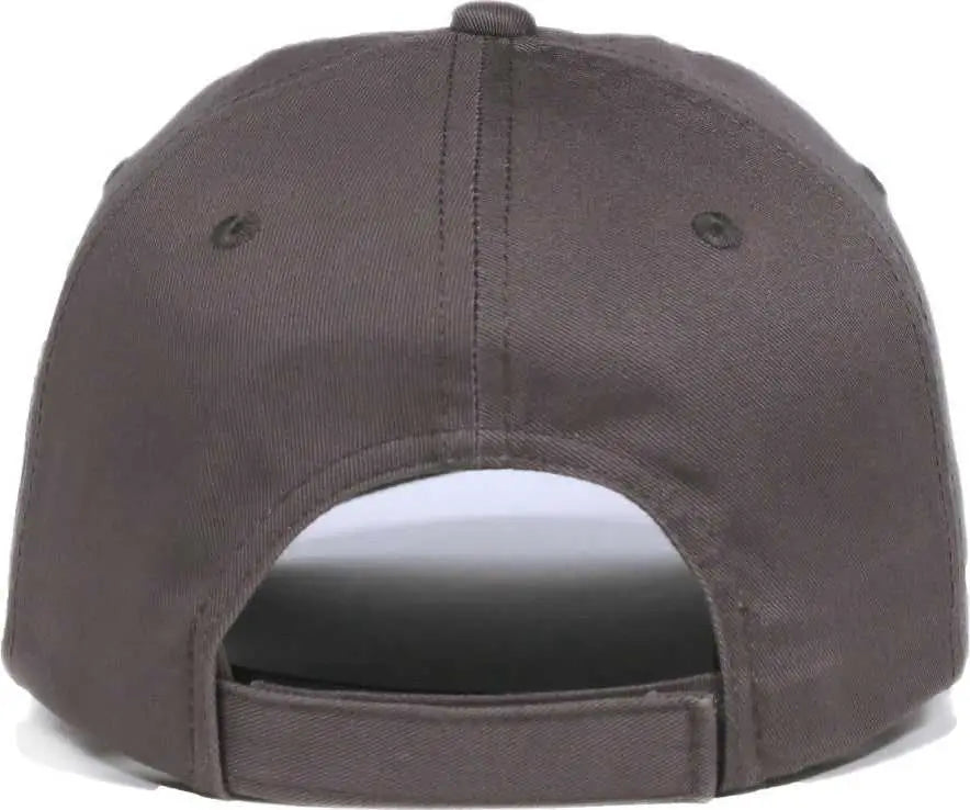 OC Sports GWT-116 Adj. Garment Wash Cotton Baseball Cap - Charcoal - Dark Gray / OSFM