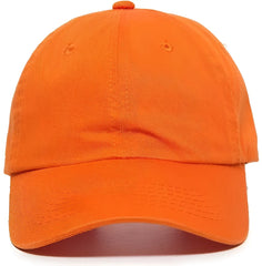 OC Sports GWT-116 Adj. Garment Wash Cotton Baseball Cap - Orange - Orange / 6 7/8’’ - 7 1/2’’
