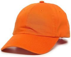 OC Sports GWT-116 Adj. Garment Wash Cotton Baseball Cap - Orange - Orange / 6 7/8’’ - 7 1/2’’