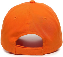 OC Sports GWT-116 Adj. Garment Wash Cotton Baseball Cap - Orange - Orange / 6 7/8’’ - 7 1/2’’