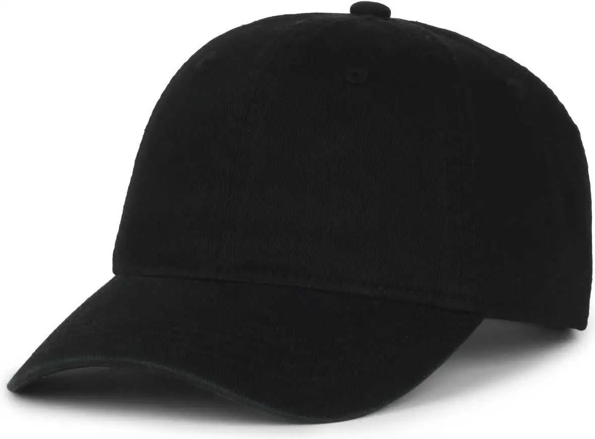 OC Sports GWT-SB Garment Washed Snap Back Dad Cap - Black - Black / OSFM